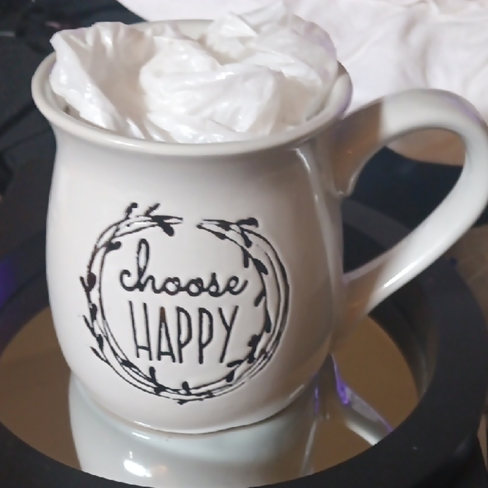 White Ceramic Mug with Inspirational Quote